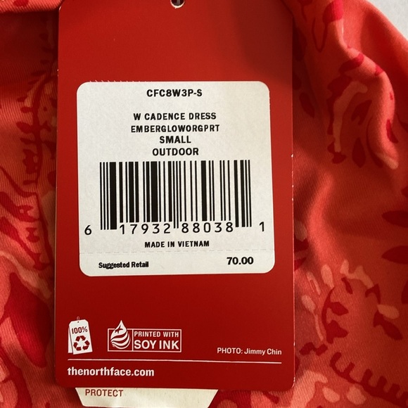 The North Face Amberglow Orange Candace Athleisure Athletic Dress: 3099 - Picture 10 of 14